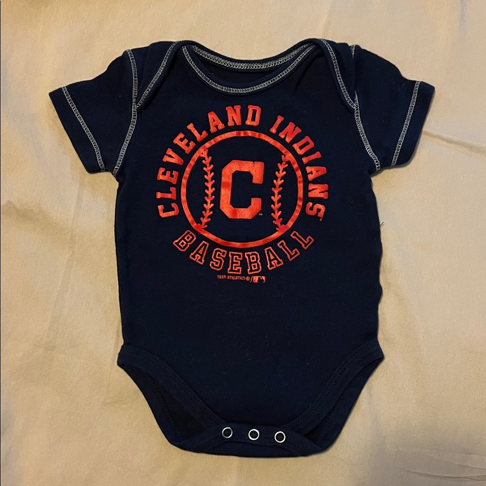 Cleveland Baseball Indians Navy Blue Baby Bodysuit